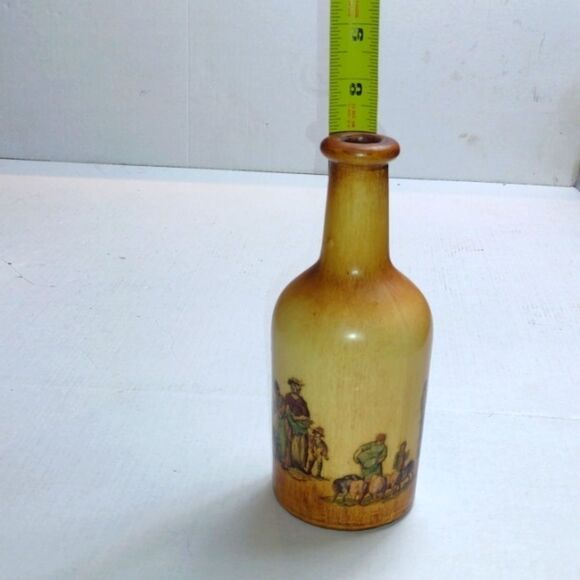 Vintage Ceramic Bottle Made in Scotland‎ Decorated with 19th Century Farm Scenes - Picture 8 of 8
